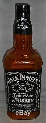 JACK DANIELS Old No. 7 Black Label 19 Tall Amber GLASS Display Bottle-19x5x5