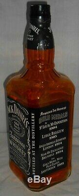 JACK DANIELS Old No. 7 Black Label 19 Tall Amber GLASS Display Bottle-19x5x5
