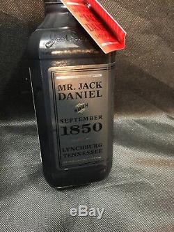 Jack Daniels 160th Birthday Black Glass Bottle withBox & Hangtag