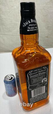 Jack Daniels Tennessee Whiskey Bottle Bar Display Amber Glass Black Label 19