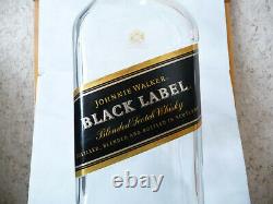 Johnnie Walker EMPTY large bottle 3 liter Black Label glass Blended scotch rare