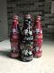 Kith Coca-cola Collectible Glass Coke Bottle Set Of 3 Black Red Hawaii