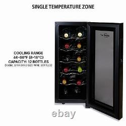 Koolatron 12 Bottle Wine Cooler Fridge Thermoelectric With Temperature Control New