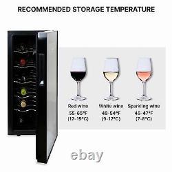 Koolatron 12 Bottle Wine Cooler Fridge Thermoelectric With Temperature Control New