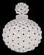 Lalique Frosted Crystal Glass Perfume Bottle & Stopper France Black Dots