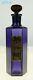 Large Antique Rieger's Black Velvet Perfume Bottle Large Colorful W Stopper