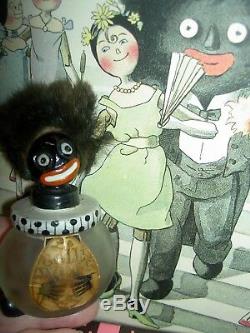 LARGE antique lbd Paris France, VIGNY figural black Americana perfume bottle
