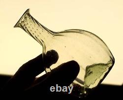 LATE 17th CENTURY DUTCH FASHION OF VENICE BLOWN GLASS CHESTNUT BOTTLE