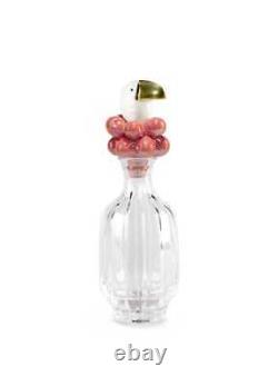 LLADRO Bottle Toucan Glass Bottle. Golden Luster