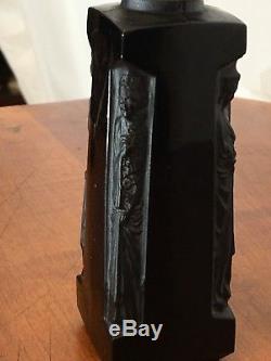 Lalique Black Perfume Bottle with Stopper Ambre D'orsay