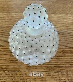 Lalique Cactus Vintage Perfume Bottle Crystal With Black Accents Signed, Mint