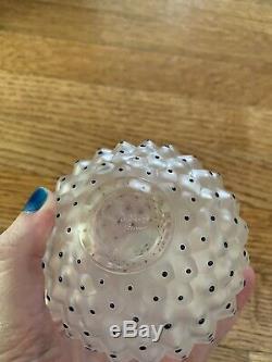 Lalique Cactus Vintage Perfume Bottle Crystal With Black Accents Signed, Mint