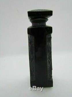 Lalique Figural Ambre D'Orsay Black Glass Perfume Bottle