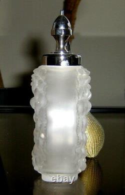 Lalique France Dahlia Spray Bottle Nr. 3 (6), From 1931 Supplementary Bath Set