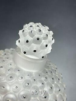 Lalique France Frosted Glass Cactus Black Dots Perfume Bottle