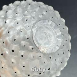 Lalique France Frosted Glass Cactus Black Dots Perfume Bottle