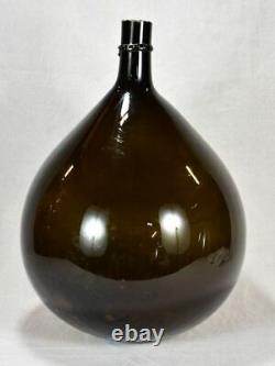 Large 19th century French demijohn signed by glass maker 25½