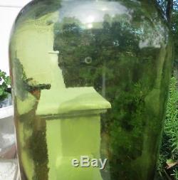 Large, Bold Antique Black Glass French Food Storage Jar, Pontil. Good Condtion