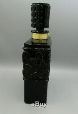Large Habanita de Molinard Black Glass Factice Empty Perfume Bottle