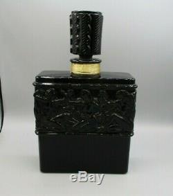 Large Habanita de Molinard Black Glass Factice Empty Perfume Bottle