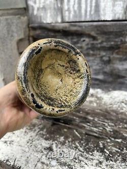 Late 1700s Black Glass Bottle Pontil Great Surface Fort Meyers Florida Cylinder