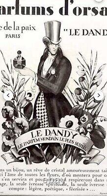 Le Dandy D'Orsay Baccarat Black Crystal Perfume Bottle France Empty