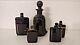 Lot Of 5 Art Deco Iconic Black Glass Perfume Bottles France & Italy