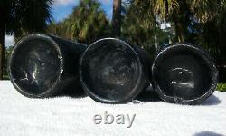 Louisiana 1860's Antique Sea-washed Black Glass Beer Bottle Accent Pieces