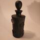 Made In France 0 75 7 Black Satin Glass Perfume Bottle Tree Trunk Excellent