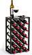 Mango Steam 23 Bottle Wine Rack With Glass Table Top, Black