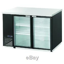 Maxx Cold 59.1 Commercial Back Bar Beer Bottle Cooler Two 2 Double Glass Doors
