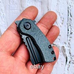 Mini Wharncliffe Folding Knife Pocket Hunting Survival Outdoor 154CM G10 Handle
