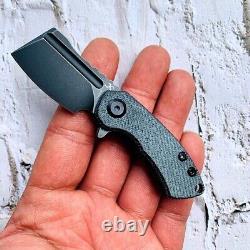 Mini Wharncliffe Folding Knife Pocket Hunting Survival Outdoor 154CM G10 Handle
