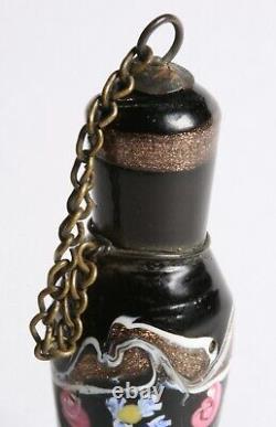 Miniature Venetian Glass Perfume Bottle with Murrine Italian Murano 19th Cent