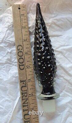 Modern Black Hobnail Genie Bottle Decanter Stopper ONLY