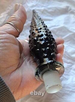 Modern Black Hobnail Genie Bottle Decanter Stopper ONLY