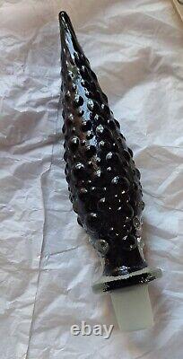 Modern Black Hobnail Genie Bottle Decanter Stopper ONLY