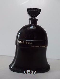Molinard XMAS BELLS black glass figural perfume bottle