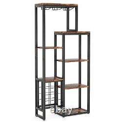 Multi-functional Home Wine Bar Cabinet with Glass Holder Wine Storage & Shelves