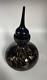 Murano Black Copper Glitter Gold Swirl Art Glass Perfume Bottle & Stopper 6