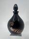 Murano Venetian Glass Perfume Bottle Black Gold Bronze