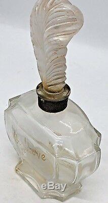 My Love Elizabeth Arden Glass Perfume Bottle with Figural Feather Stopper
