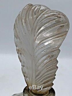 My Love Elizabeth Arden Glass Perfume Bottle with Figural Feather Stopper