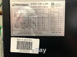 NEW 165 Bottle Wine Cellar Glass Door Cooler Refrigerator Wine Enthusiast #3345