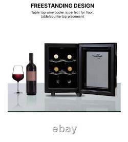 NEW Koolatron 6 Bottle Wine Cellar Wine Cooler Tabletop Freestanding Wine Fridge