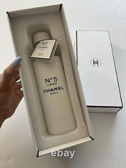 NWT Limited Edition Chanel Paris Factory No. 5 L'eau Water Bottle White Black