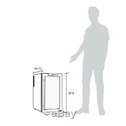 NewAir 18Bottle Freestanding Wine Cooler Refrigerator Stainless Steel Glass Door