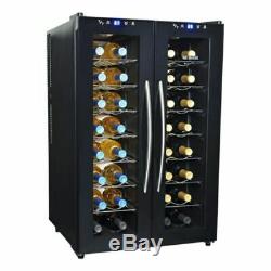 NewAir 28-Bottle Locking Glass Door Wine Fridge Refrigerator Home Office Bar
