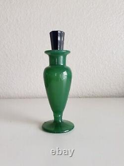 New Martinsville Jadeite Perfume Bottle Jadite Green Glass Jade Black
