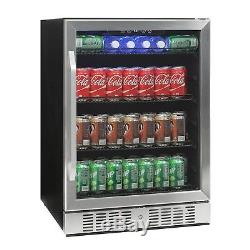 Newair 177 Can 92 Bottle Refrigerator Beverage Cooler Reversible Glass Door